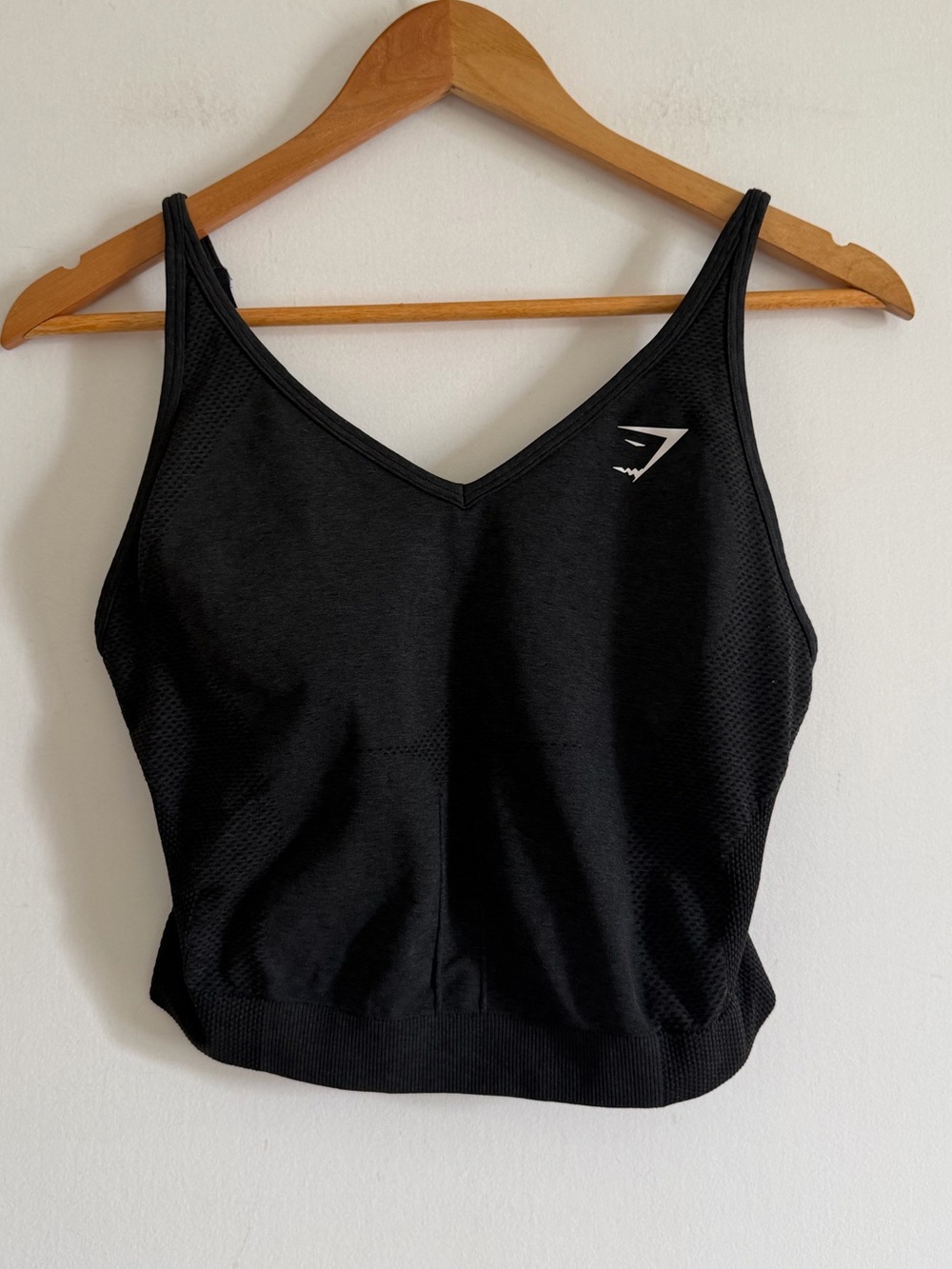 Gymshark Dark Gray Black Athletic Vital Seamless Tank Top size XS EUC